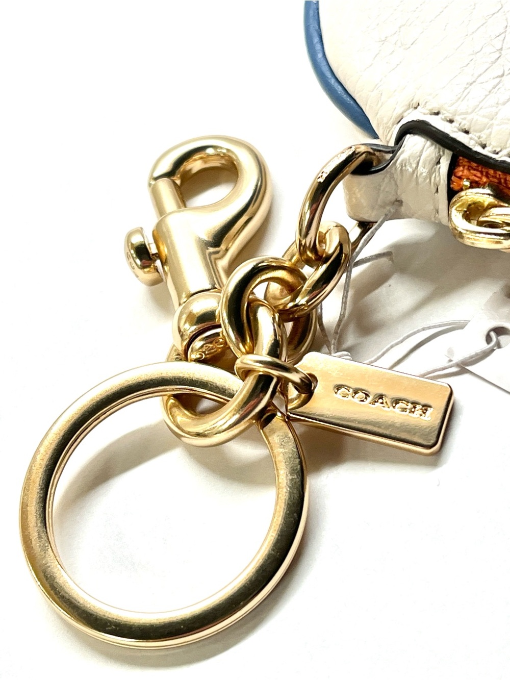 Coach Round Coin Pouch Key Fob Bag Charm NWT - Picture 5 of 7